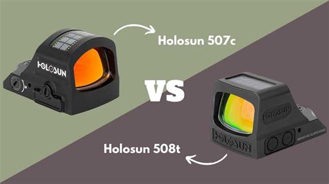 The HS507COMP is a multi-reticle open emitter red dot sight with an objective lens measuring 1. . Holosun 507k vs 508t